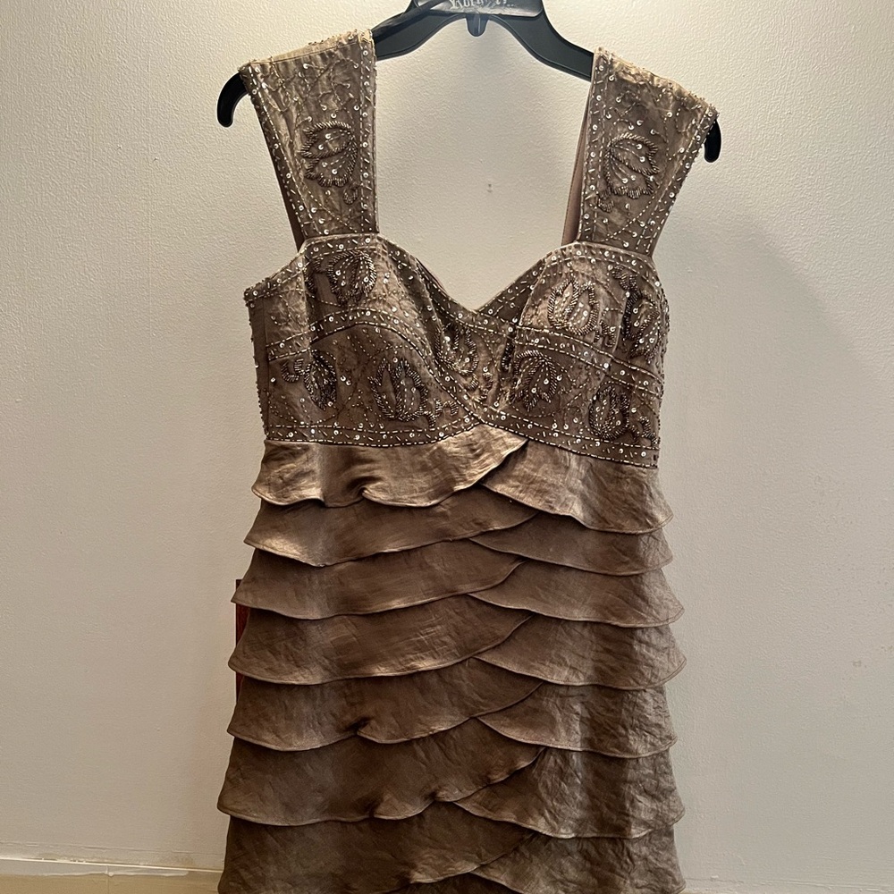 Dark Champaign color mother of the bride dress size 8.
